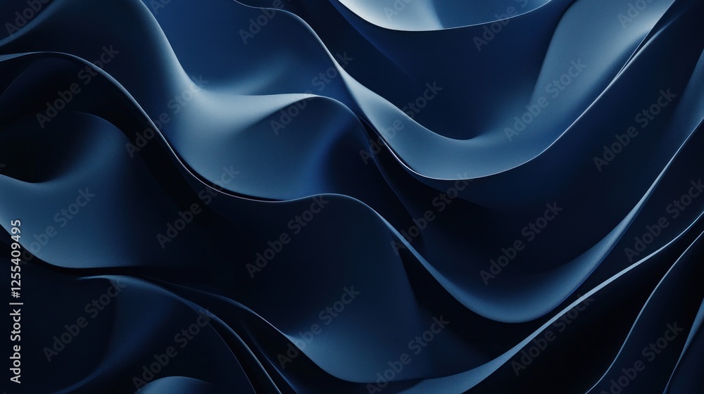 Obraz premium Abstract Blue Wavy Surface