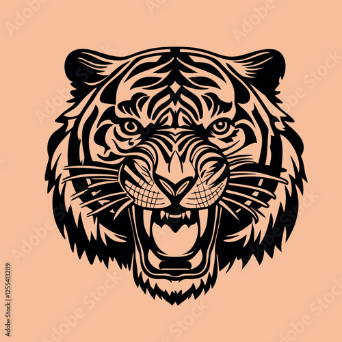 design logo vector illustration art tiger