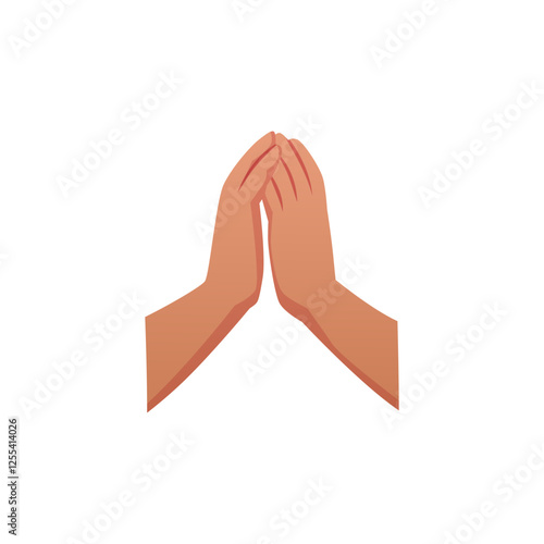 Clapping hands gesture flat vector icon, cartoon hands applauds, ovation, encouragement, support, appreciation arm sign