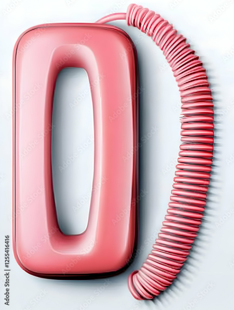 Phone object, minimalist, isolated on white for communication use or office presentation Phone object, minimalist, isolated on white for communication use or office presentation