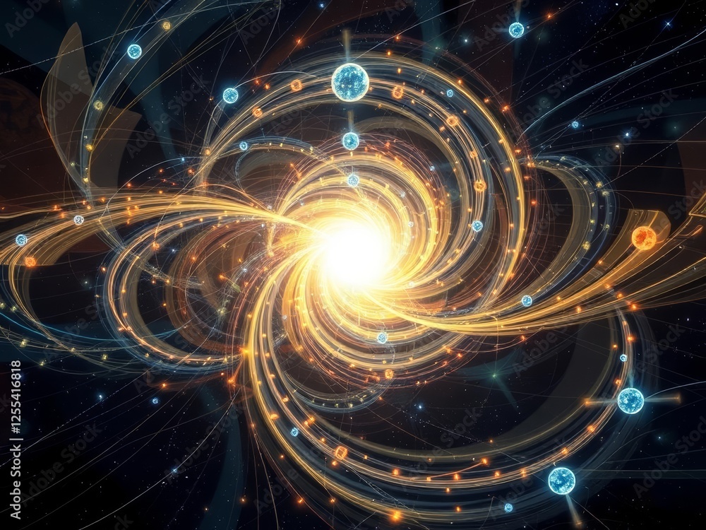 Cosmic Strings emit vibrational modes as swirling light patterns around a central axis Cosmic Strings emit vibrational modes as swirling light patterns around a central axis