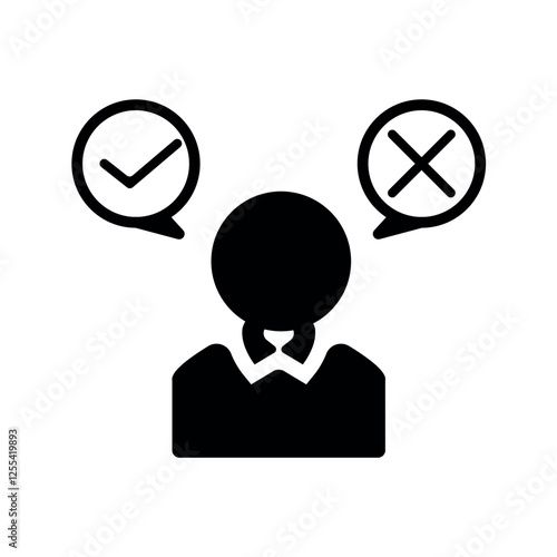 Business decision making icon.