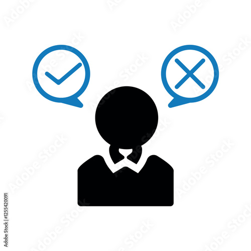 Business decision making icon.
