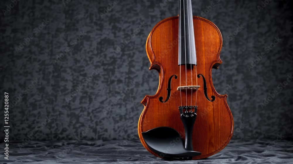 Violin with Intricate Wood Grain Texture Violin with Intricate Wood Grain Texture
