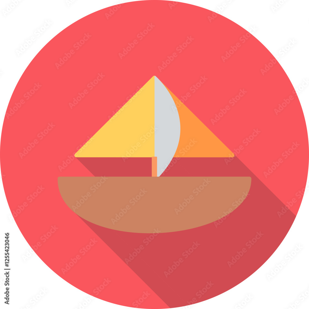 Small Yacht Vector Icon Small Yacht Vector Icon
