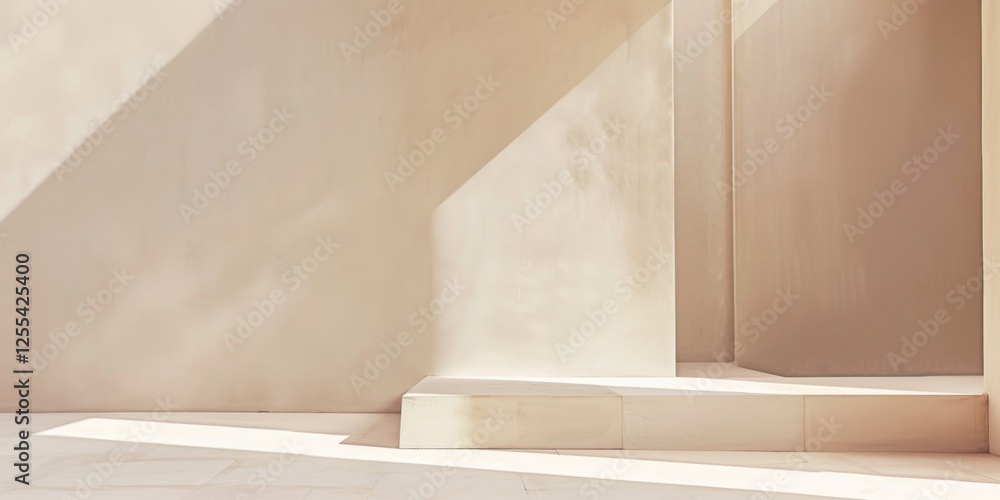 An abstract minimalist design featuring a soft ivory background, Geometric patterns in a structured layout, Contemporary minimalist style An abstract minimalist design featuring a soft ivory background, Geometric patterns in a structured layout, Contemporary minimalist style