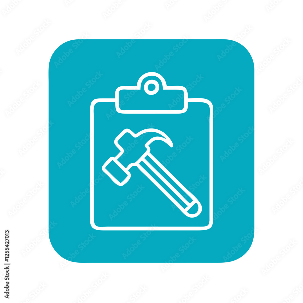 Clipboard icon, office supplies illustration Clipboard icon, office supplies illustration