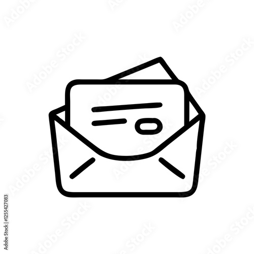 Envelope icon, mail communication symbol