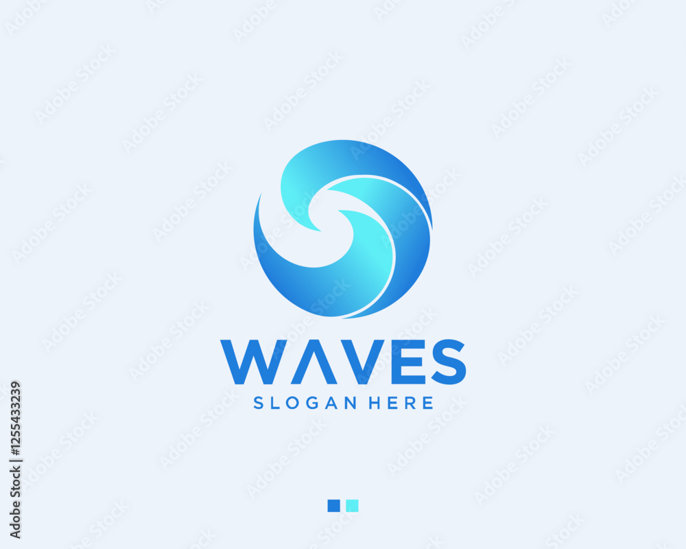Fototapeta premium Wave logo