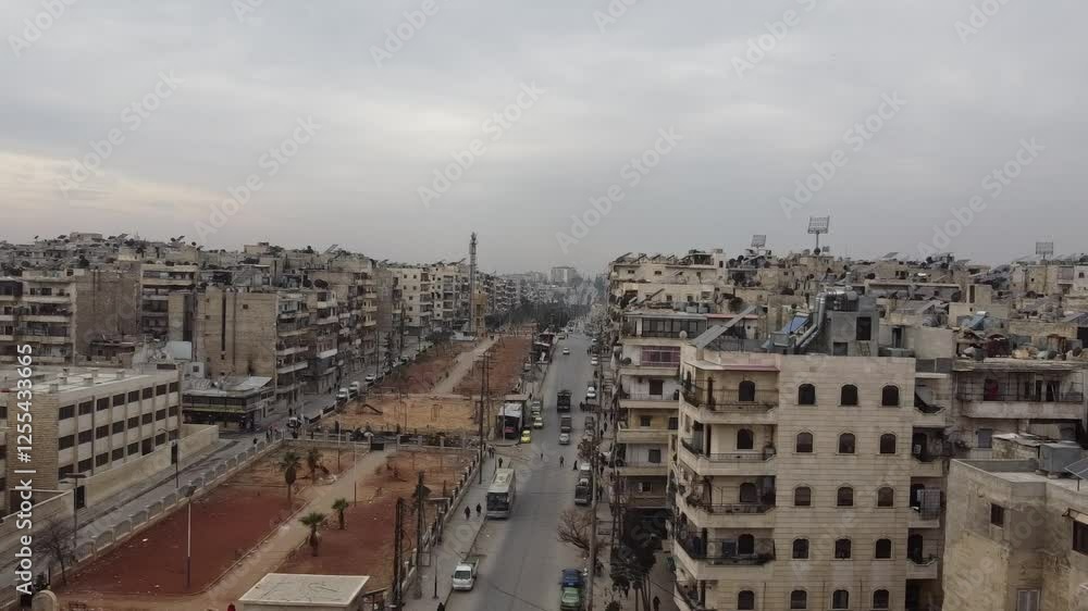 Aerial view of Aleppo City in Syria. Aerial view of Aleppo City in Syria.