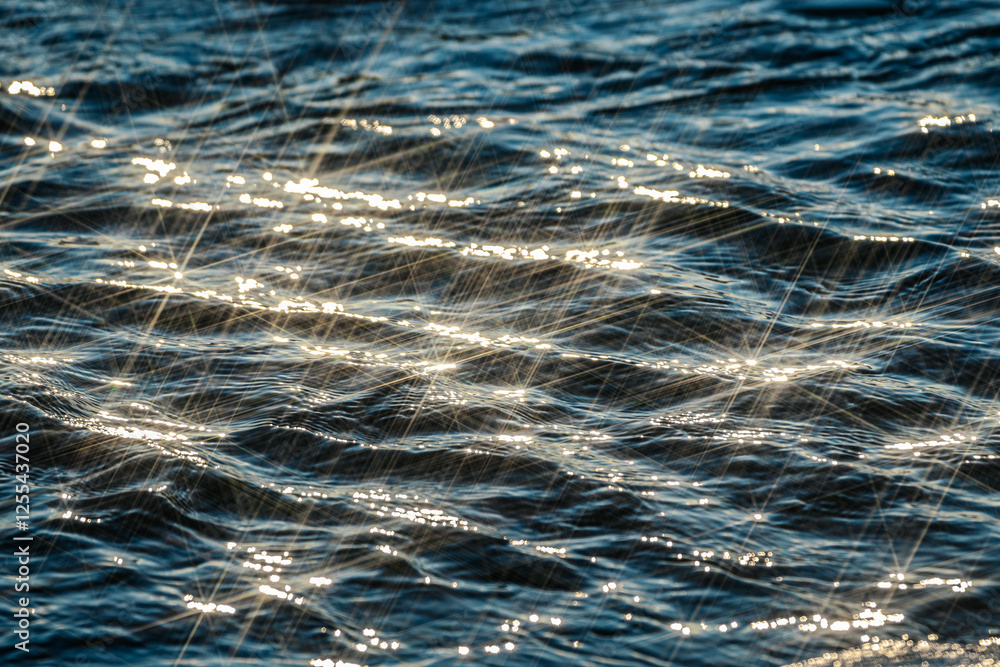 Sunlight reflects on the rippling water, creating a golden, shimmering effect. The warm hues contrast with the darker waves, producing a mesmerizing abstract pattern of light and movement. Sunlight reflects on the rippling water, creating a golden, shimmering effect. The warm hues contrast with the darker waves, producing a mesmerizing abstract pattern of light and movement.