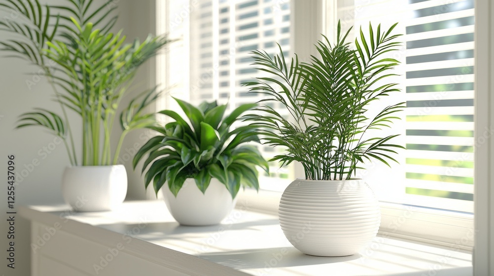 Chamaedorea elegans gracefully sits in a stylish white pot, bathing in sunlight by a window. Lush green leaves bring a refreshing vibe to the indoor environment, enhancing tranquility Chamaedorea elegans gracefully sits in a stylish white pot, bathing in sunlight by a window. Lush green leaves bring a refreshing vibe to the indoor environment, enhancing tranquility