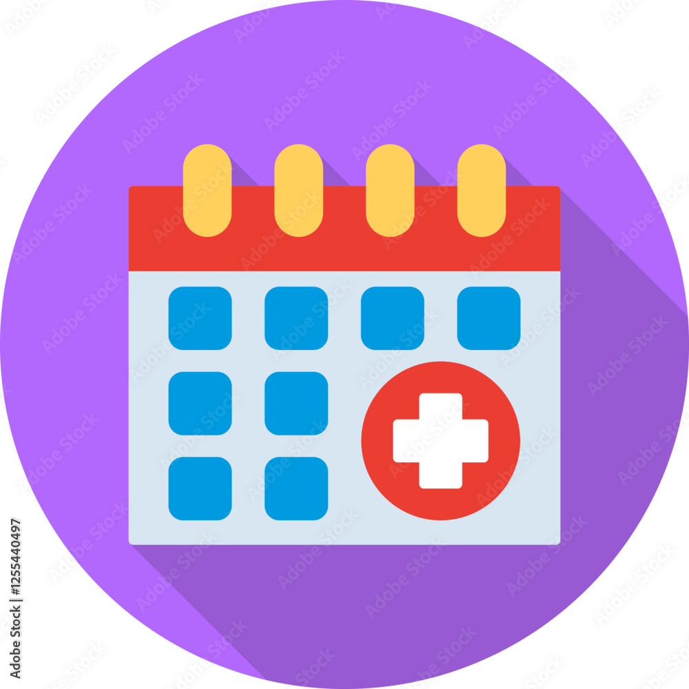 Unique Flat Long Shadow Vector Icon