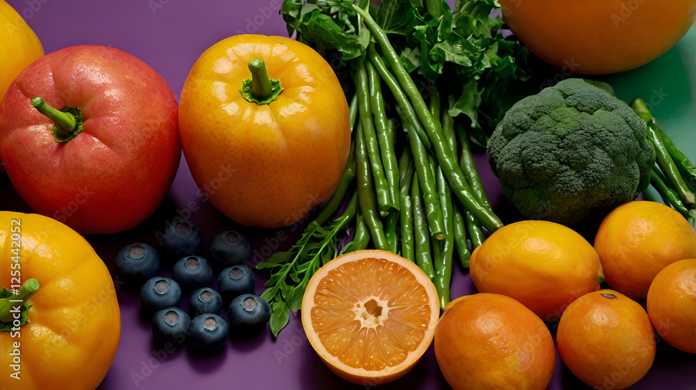 fruits and vegetables on the table fruits and vegetables on the table
