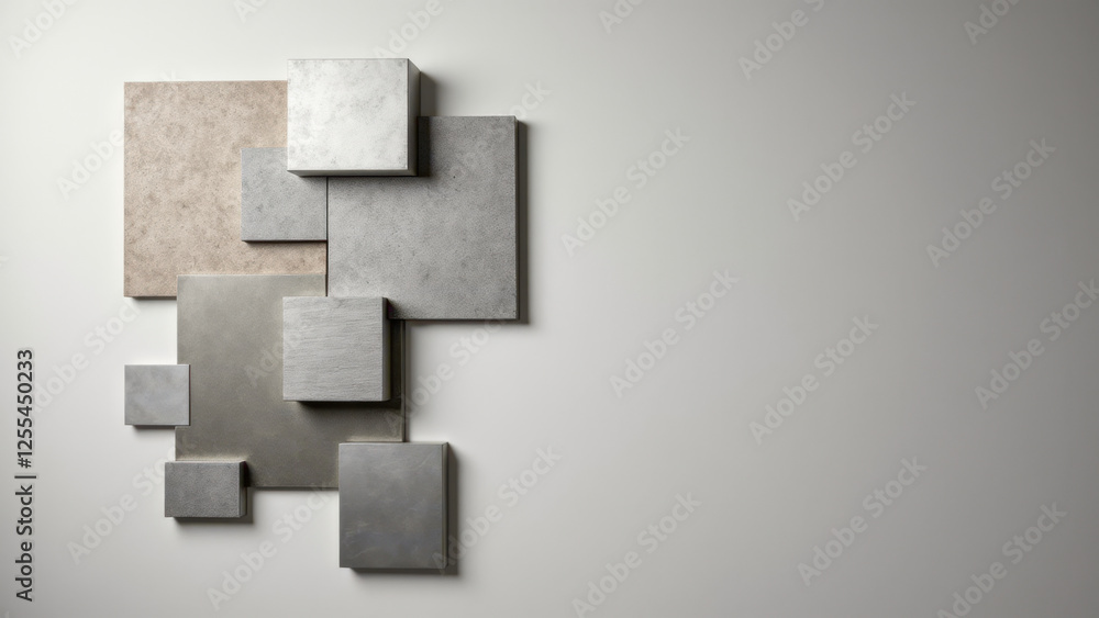 Fototapeta premium A collection of acoustic panels on a wall.