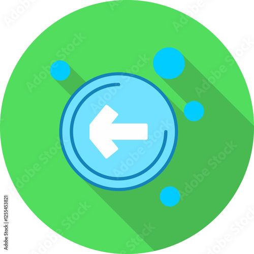 Left Arrow Vector Icon photo