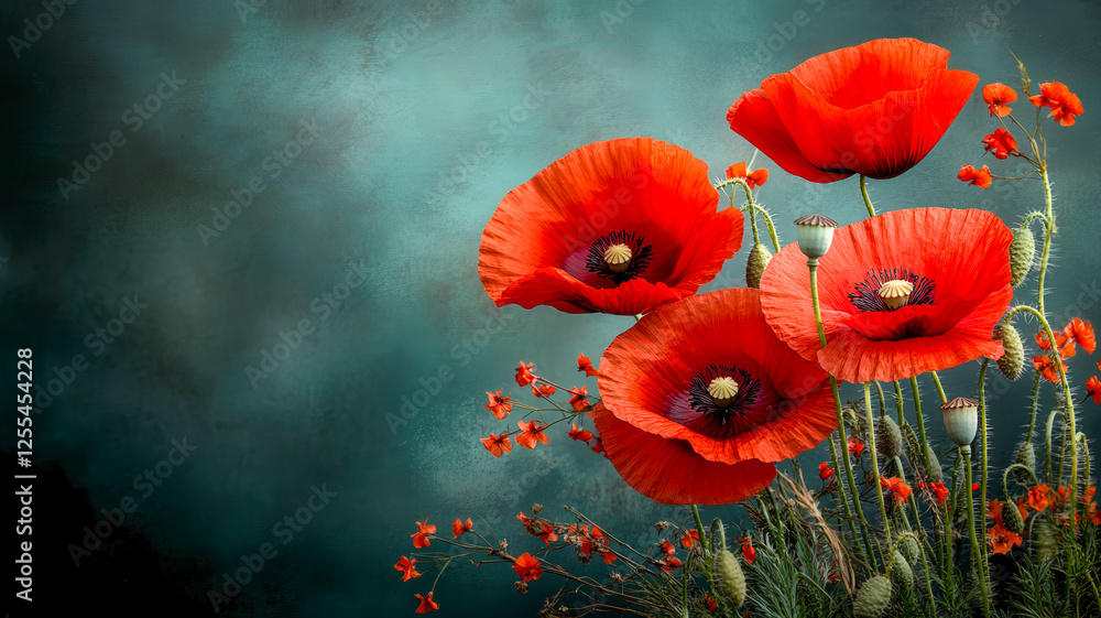 Obraz premium Red poppy flowers isolated