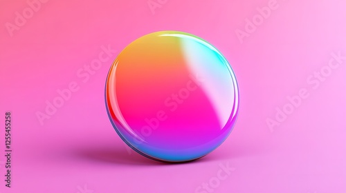 empty badge on pink backdrop top