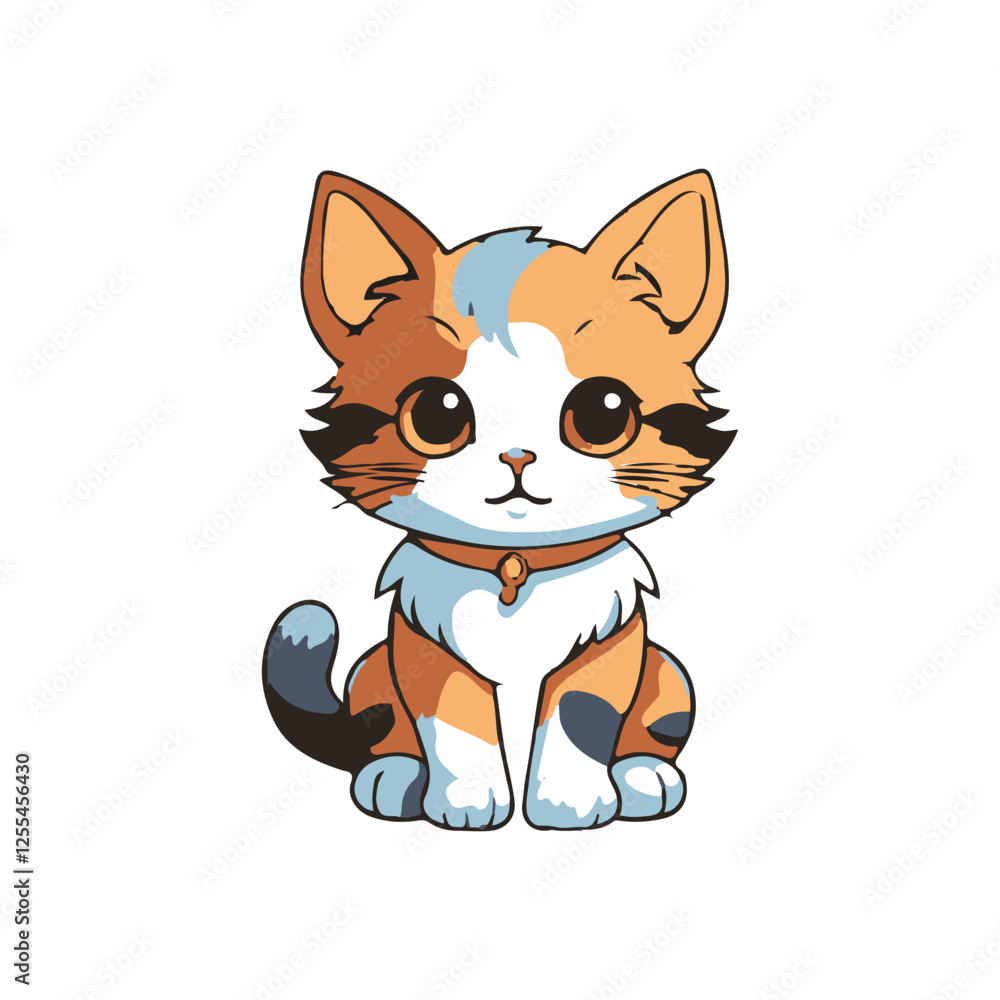 Fototapeta premium Cute cat design vector file with white background