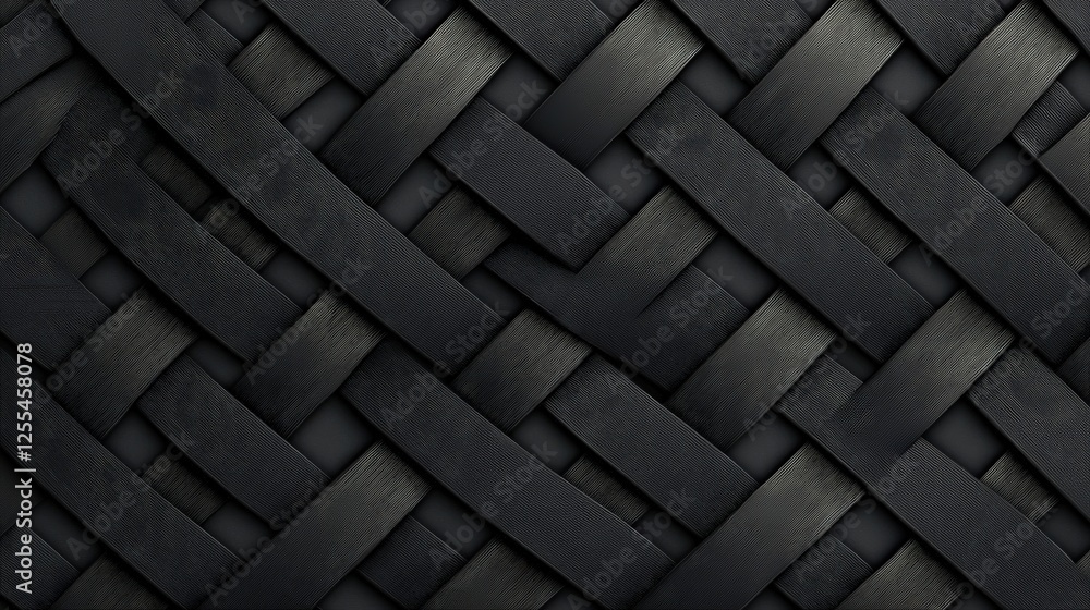 Black Woven Texture Background with Intricate Patterns for Design and Creative Projects Black Woven Texture Background with Intricate Patterns for Design and Creative Projects