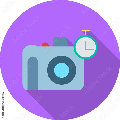 Unique Timer on Camera Vector Icon