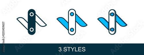 Filled outline Swiss army knife icon isolated on white background. Multi-tool, multipurpose penknife. Multifunctional tool. Vector