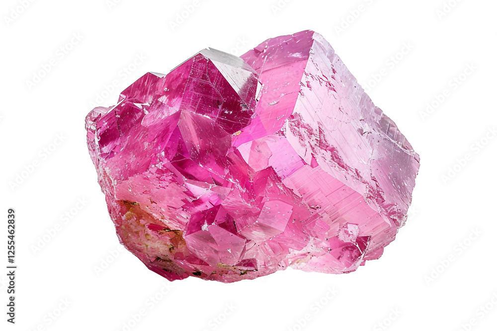 Fototapeta premium Radiant pink tourmaline gemstone ideal for engagement rings isolated on transparent background