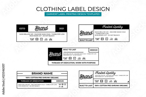 Clothing neck label tag concept vector design	