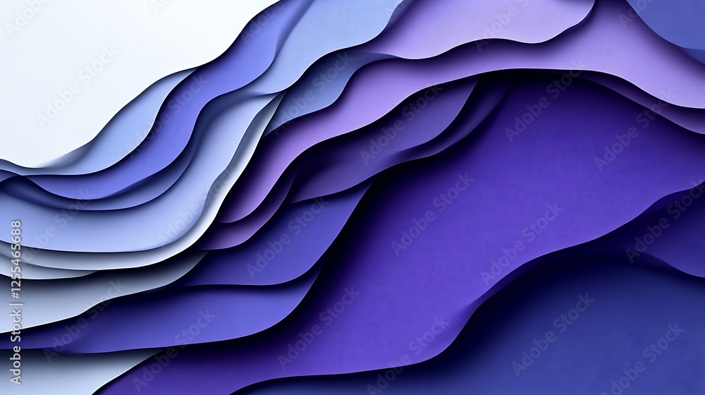 Abstract Purple Blue Layered Wave Design Abstract Purple Blue Layered Wave Design