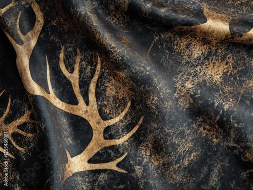 Creative textile designs showcasing deer skin prints, ideal for fall collections and eco-friendly fabrics photo