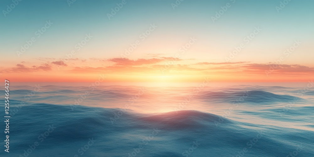 Serene Sunset over a Sea of Clouds: A Breathtaking Panorama Serene Sunset over a Sea of Clouds: A Breathtaking Panorama