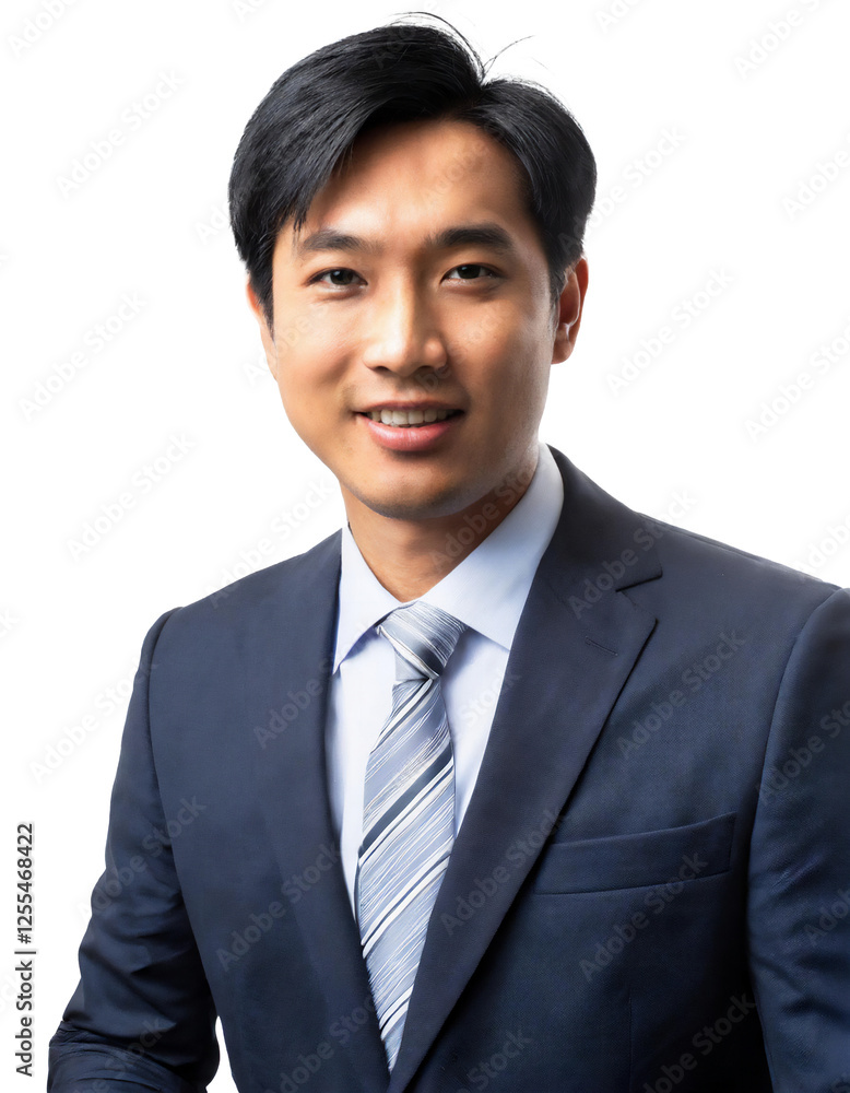 Portrait of only one Man. White Background. Portrait of only one Man. White Background.