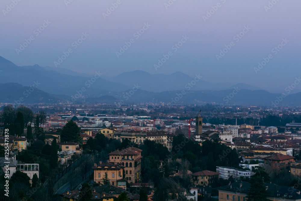 Obraz premium Panoramic view of Bergamo, Italy