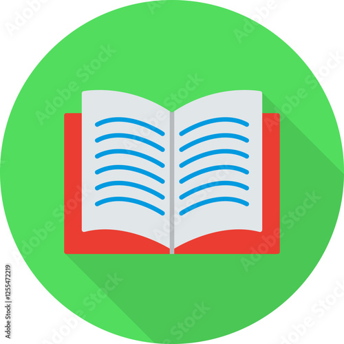 Unique Textbook Vector Icon