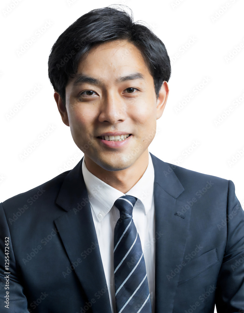 Portrait of only one Man. White Background. Portrait of only one Man. White Background.