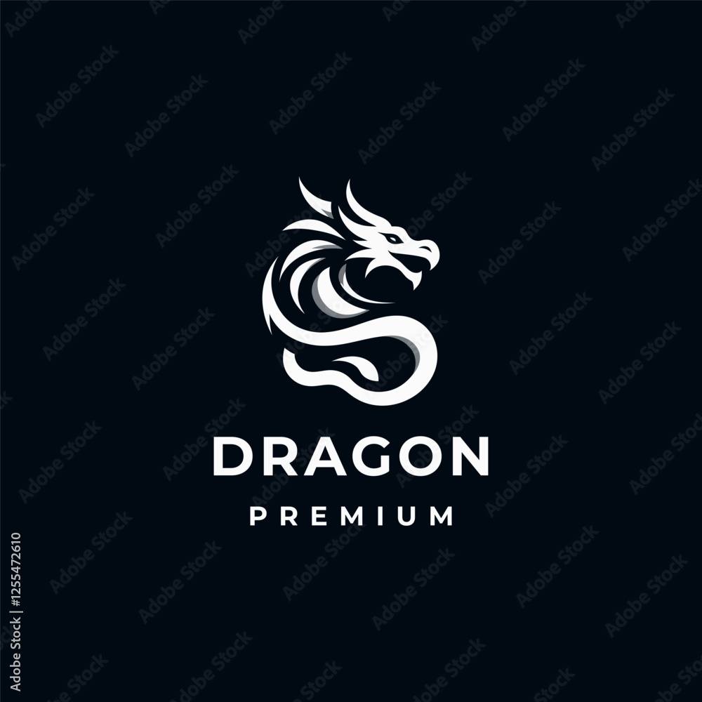 A powerful logo featuring a dragon, symbolizing strength, courage, and mystical energy. A powerful logo featuring a dragon, symbolizing strength, courage, and mystical energy.