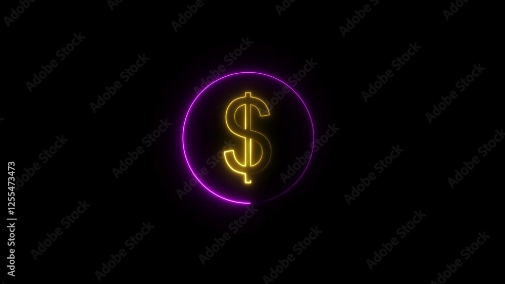 neon dollar sign, dollar icon animation. glowing neon dollar sing animation, neon circle animation.
neon dollar sign, dollar icon animation. glowing neon dollar sing animation, neon circle animation.
