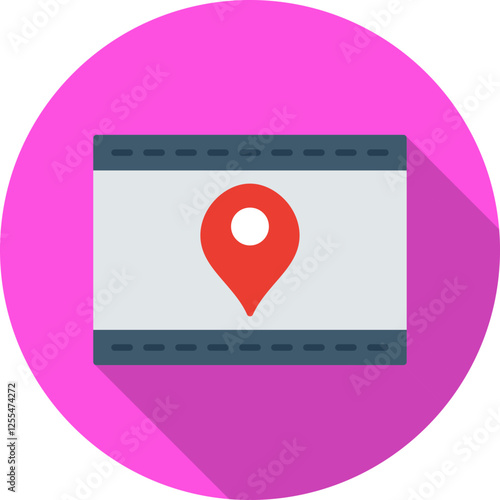 Unique Location Web Advertising Vector Icon