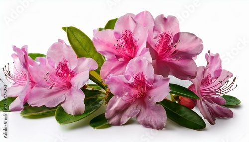 mountain flower alpine rose rhododendron ferrugineum isolated on white background