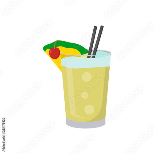 Mai Tai, Cocktails Vector illustration, Isolated