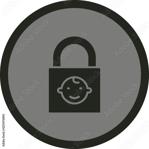 Baby Lock Vector Icon Design photo