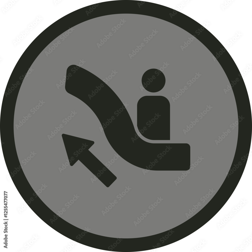 Escalator Vector Icon Design Escalator Vector Icon Design