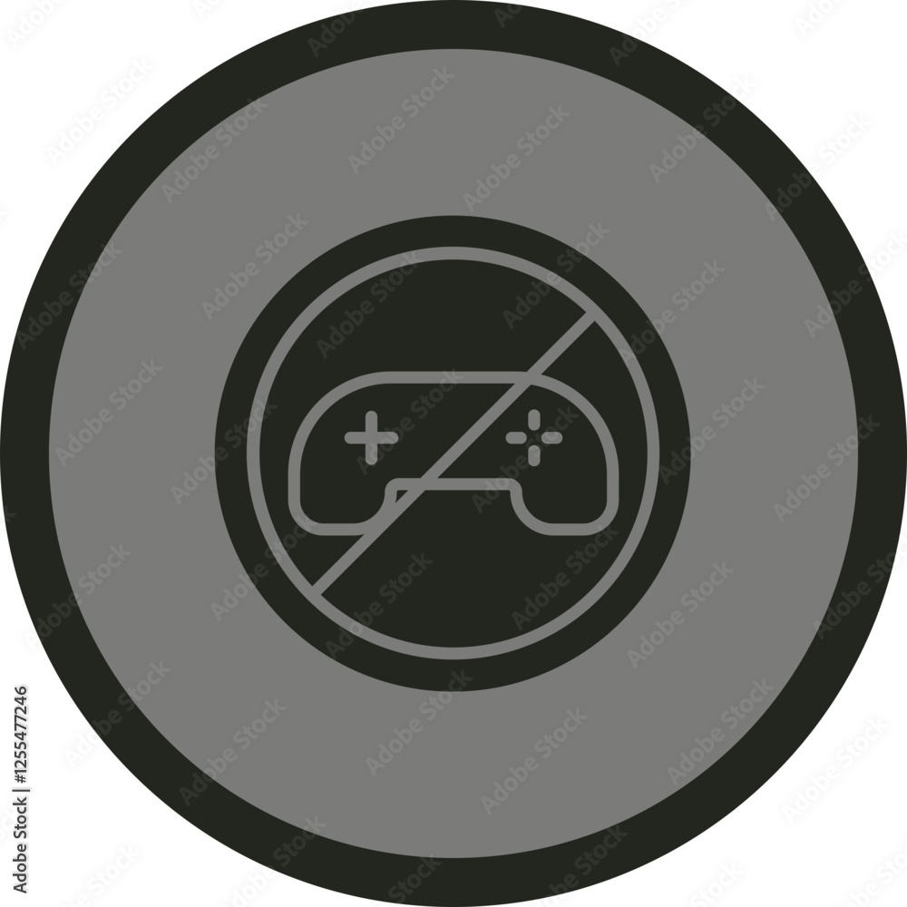 No Video Game Vector Icon Design