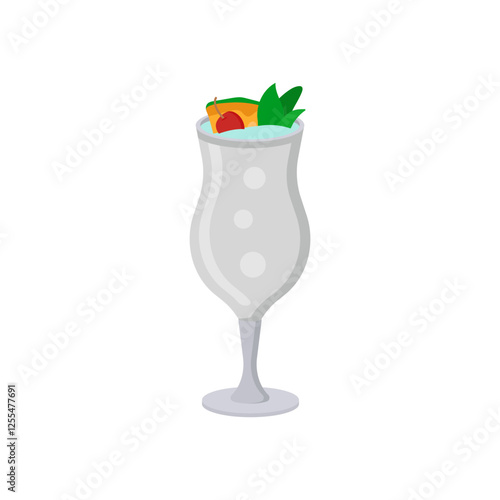 Chi Chi, Cocktails Vector illustration, Isolated