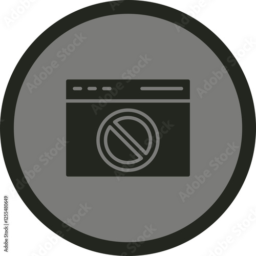 Ad Block Vector Icon Design