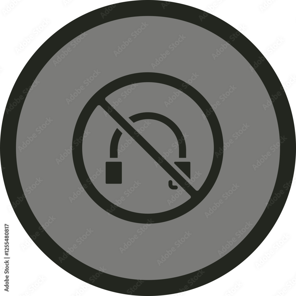No Headphones Vector Icon Design