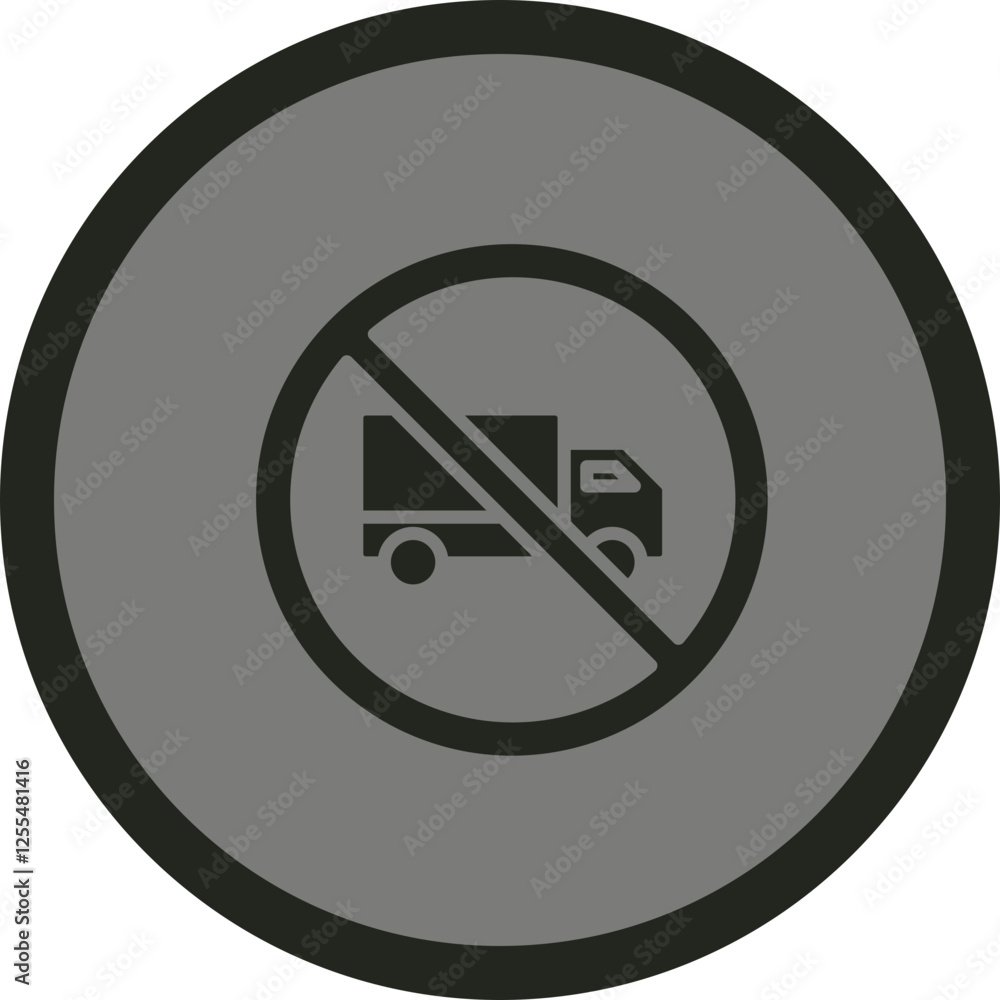 No Truck Vector Icon Design
