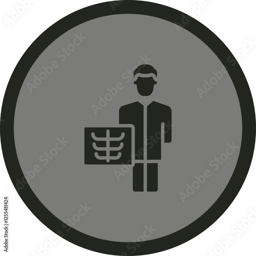 Radiologist Working Vector Icon Design