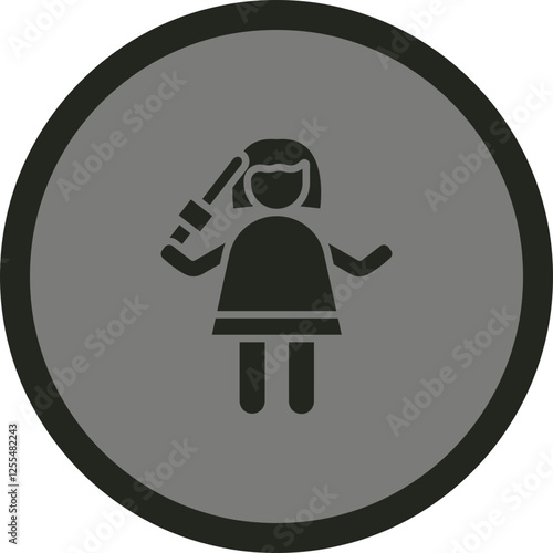 Hair Styler Vector Icon Design