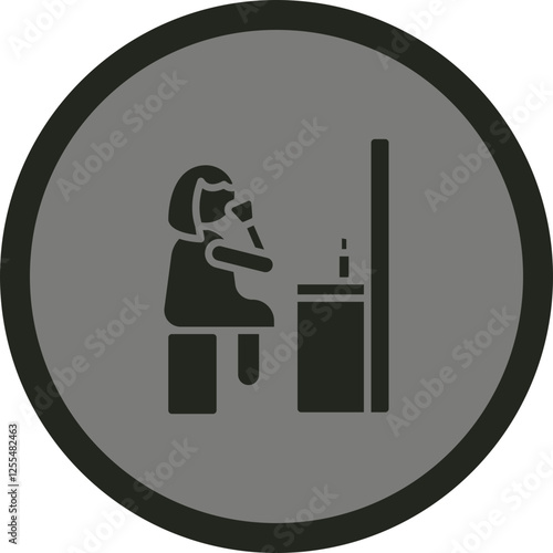 Woman Make up Vector Icon Design